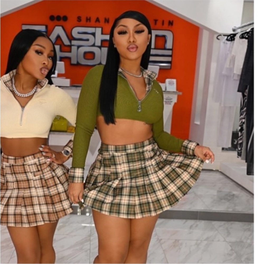 Shane Justin Paris Prep Plaid Mini Skirt